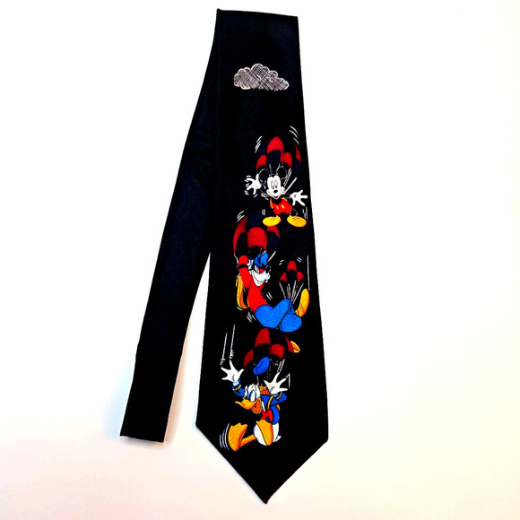 Disney Mickey Unlimited Necktie Mickey Mouse Goofy Donald Duck Vintage - Picture 1 of 6